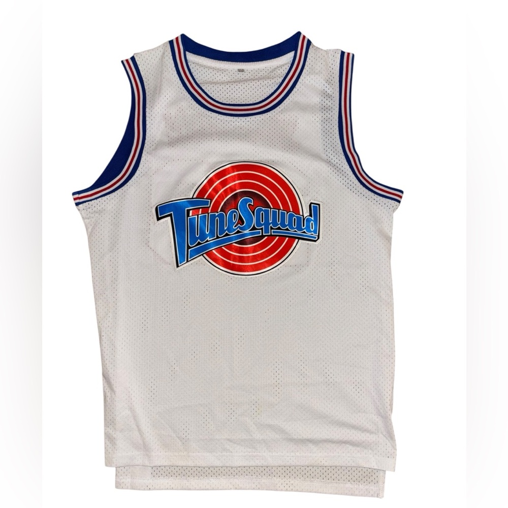 Space Jam TuneSquad Jordan #23 Basketball Jersey Looney Tunes White Mens Large